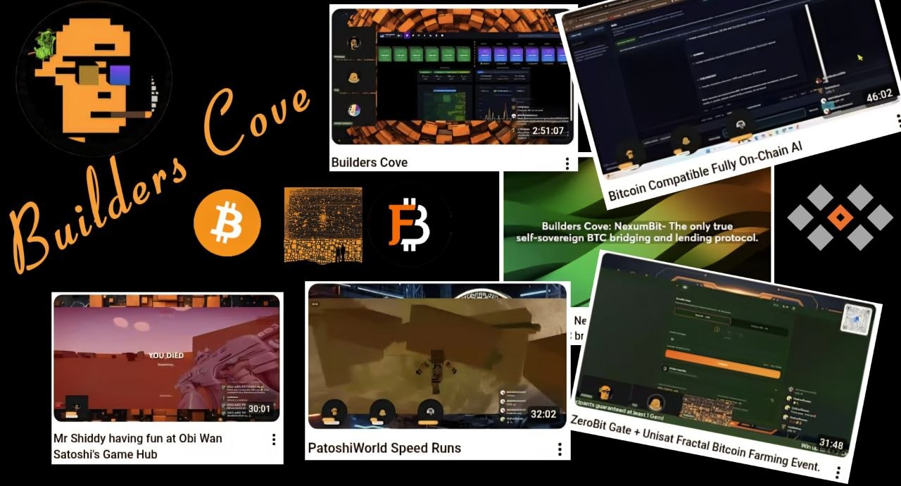 Builders Cove — episode collage with the show wordmark and recent thumbnails